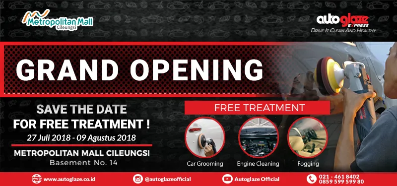 Autoglaze Express Open New Branch at Metropolitan Mall Cilengsi